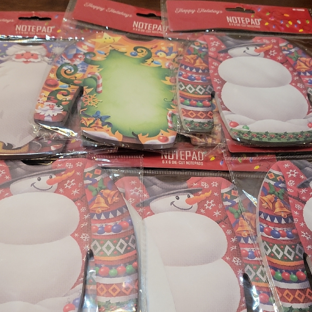 Holiday Snowman and Tree Notepad Set